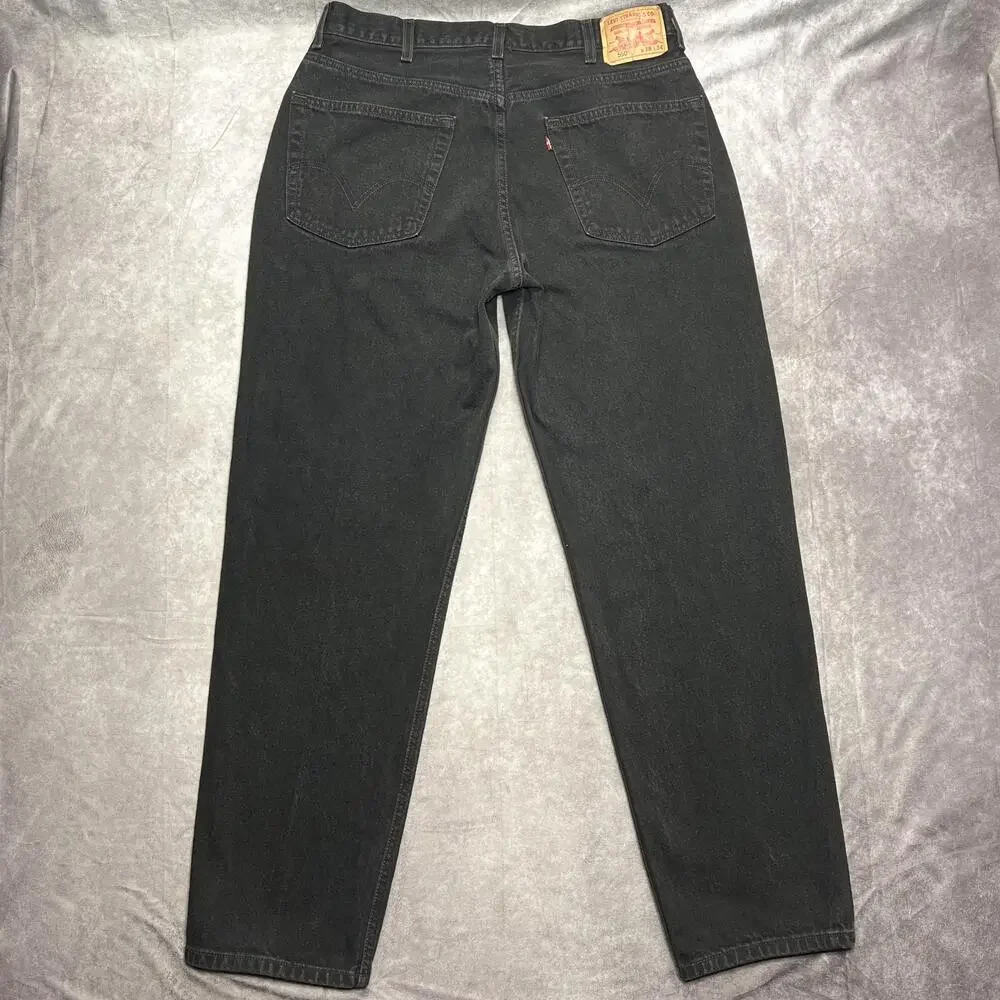 Vintage Levis 550 Jeans Mens 36x34 Black Relaxed Tapered Fit Dark Wash Denim